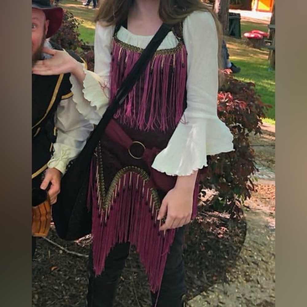 Medieval Renaissance Fringed Corset